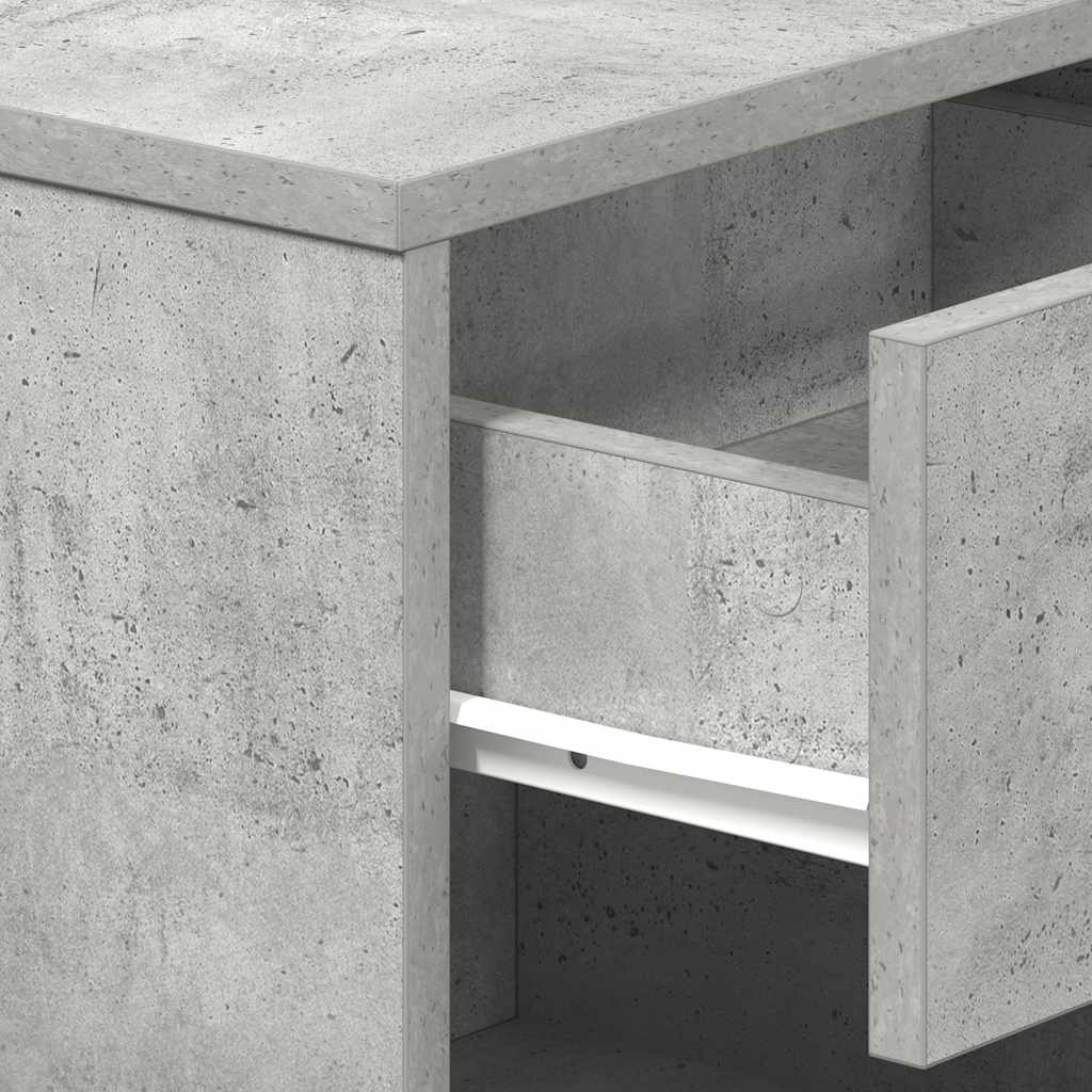 Bedside Cabinets 2 pcs with Drawer Concrete Grey 39x28x41 cm